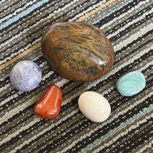 Brown and Purple Stone Decor Accents